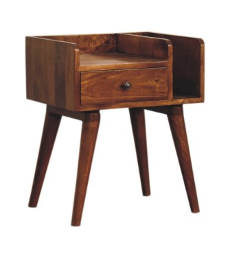 Table de chevet Collective - finition châtaigne