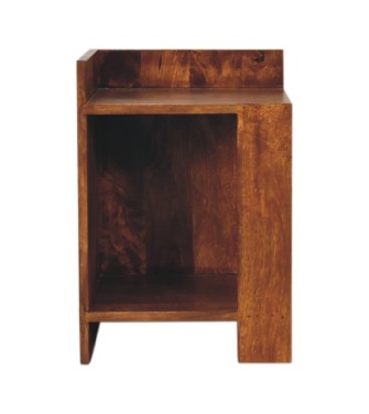 Table de chevet en finition châtaigne