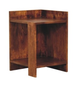 Table de chevet en finition châtaigne