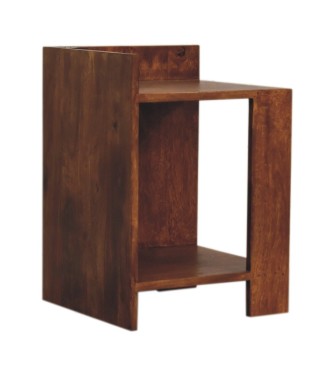 Table de chevet en finition châtaigne