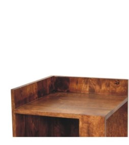 Table de chevet en finition châtaigne