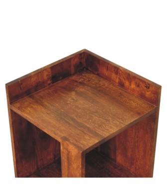 Table de chevet en finition châtaigne