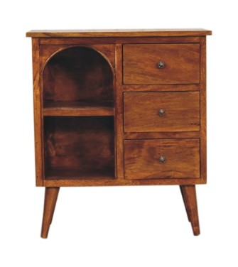 Armoire ouverte marron clair