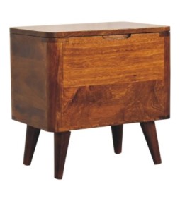 Chestnut Lid-up Storage Stool