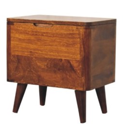 Chestnut Lid-up Storage Stool