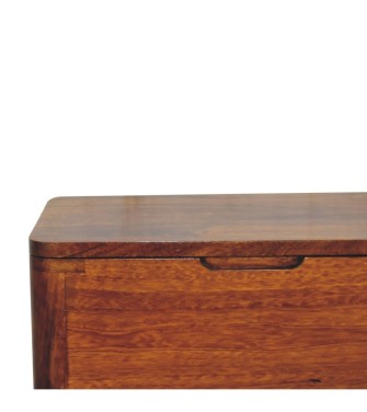 Chestnut Lid-up Storage Stool
