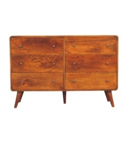 Large Curved Chestnut Chest