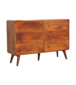 Large Curved Chestnut Chest