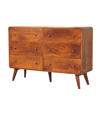 Large Curved Chestnut Chest