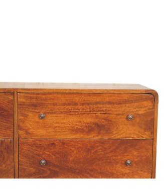Large Curved Chestnut Chest