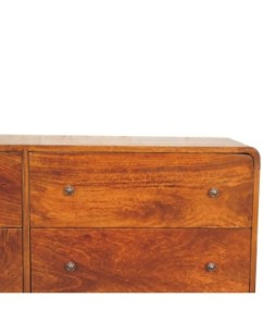 Large Curved Chestnut Chest