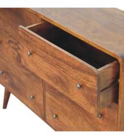Large Curved Chestnut Chest