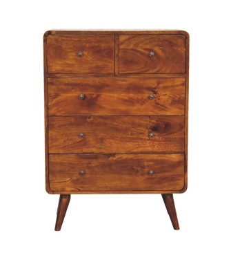 2 over 3 Curved Chestnut Chest