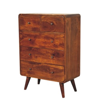 2 over 3 Curved Chestnut Chest