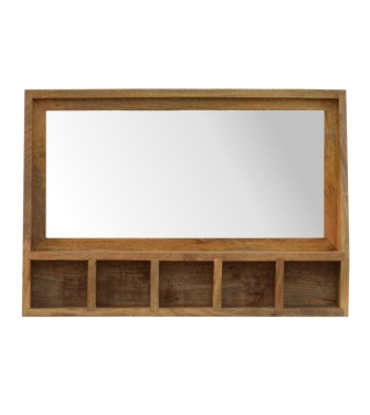 Meuble suspendu à 5 compartiments avec miroir