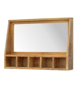 Meuble suspendu à 5 compartiments avec miroir