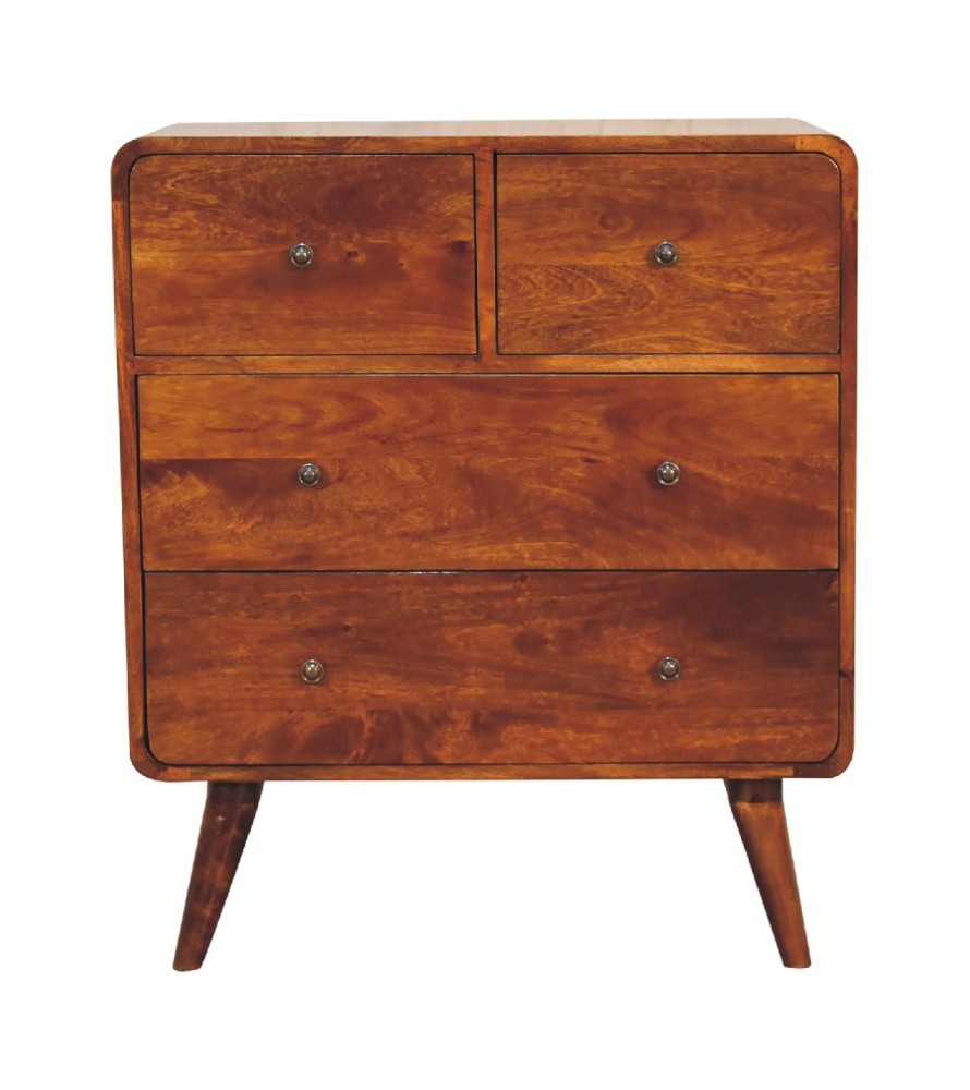 2 over 2 Curved Chesnut Chest