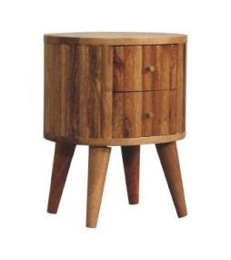Table de chevet rayée