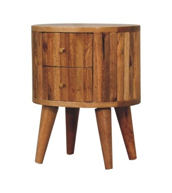 Table de chevet rayée