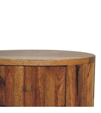 Table de chevet rayée