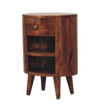 Table de chevet Cortez finition châtaigne