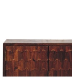 Chestnut Pineapple Carved Cabinet