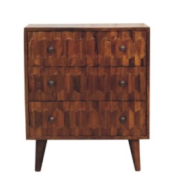 Chestnut Pineapple Carved Chest