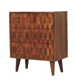 Chestnut Pineapple Carved Chest