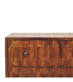 Chestnut Pineapple Carved Chest