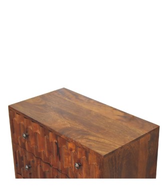 Chestnut Pineapple Carved Chest