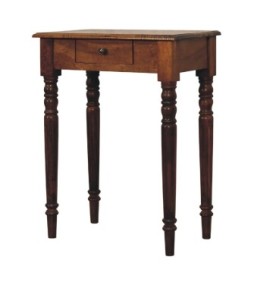 Bureau à pieds tournés finition châtaigne