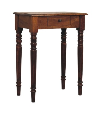 Bureau à pieds tournés finition châtaigne