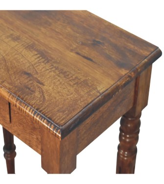 Bureau à pieds tournés finition châtaigne