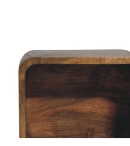 Table de chevet ouverte flottante aspect chêne