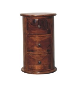 3 Drawer Chestnut Sheesham Drum