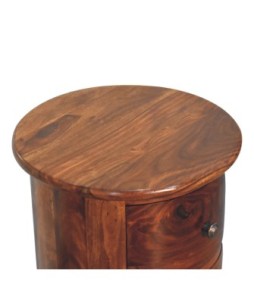 Tambour à 3 tiroirs en sheesham finition châtaigne