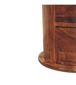 Tambour à 3 tiroirs en sheesham finition châtaigne