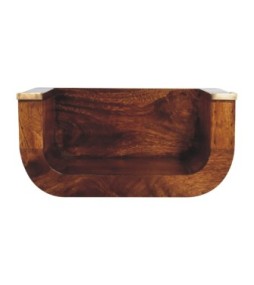 Table de chevet flottante Indira finition châtaigne