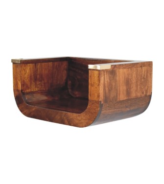 Table de chevet flottante Indira finition châtaigne