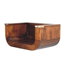 Table de chevet flottante Indira finition châtaigne