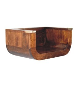 Table de chevet flottante Indira finition châtaigne