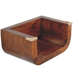 Table de chevet flottante Indira finition châtaigne