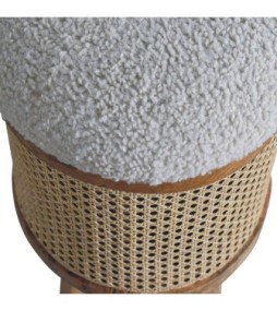 Cream Boucle Larissa Footstool