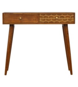 Gold Art Pattern Console Table