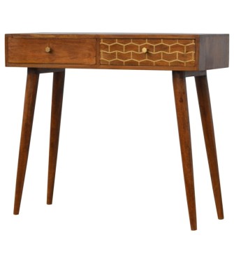 Gold Art Pattern Console Table