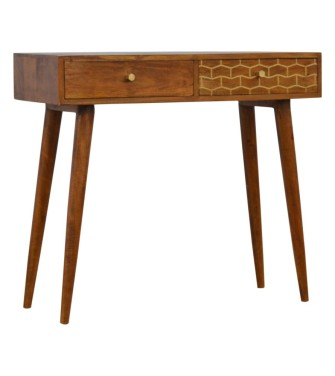 Gold Art Pattern Console Table