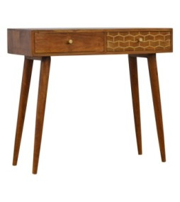 Gold Art Pattern Console Table