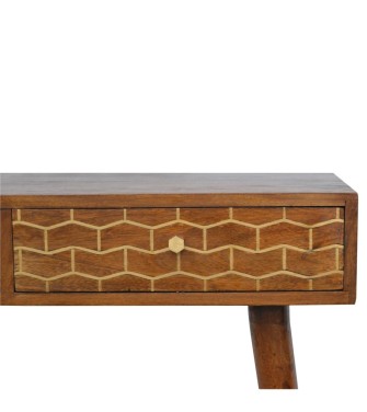 Gold Art Pattern Console Table