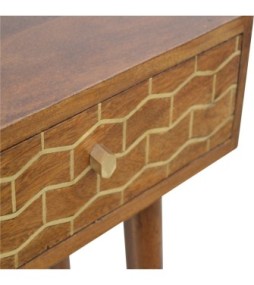 Gold Art Pattern Console Table