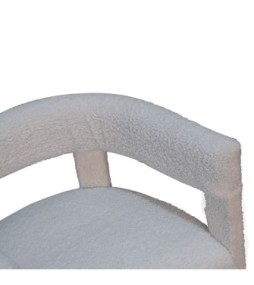 White Boucle Occasional Chair